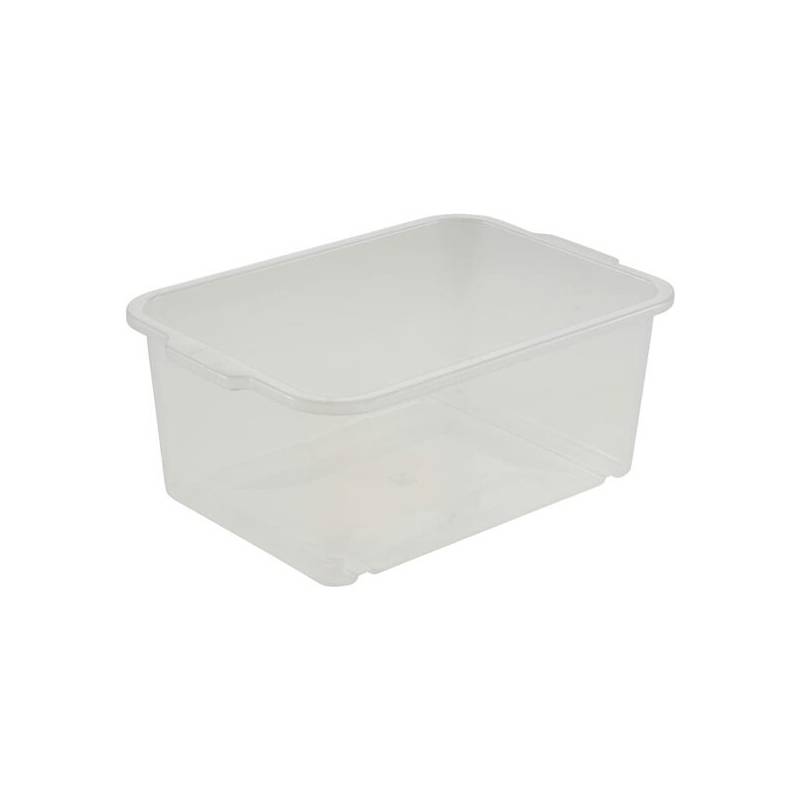caja de almacenaje plástico resistente pp 28 l 25 x 17 x 10 cm wilma transparente neutro
