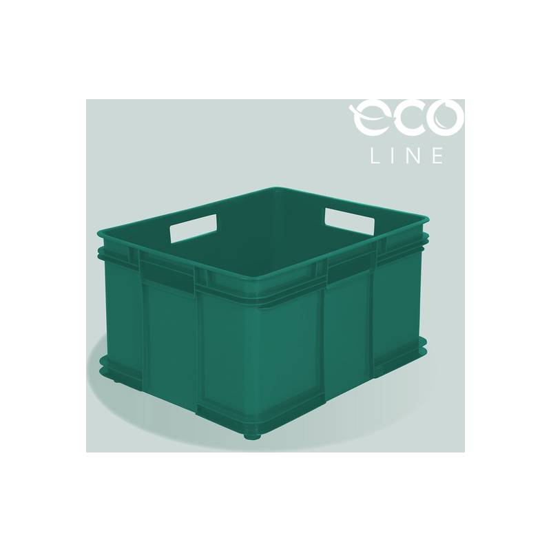 caja de almacenaje plástico eco pp 52 x 43 x 28 cm 54 l verde
