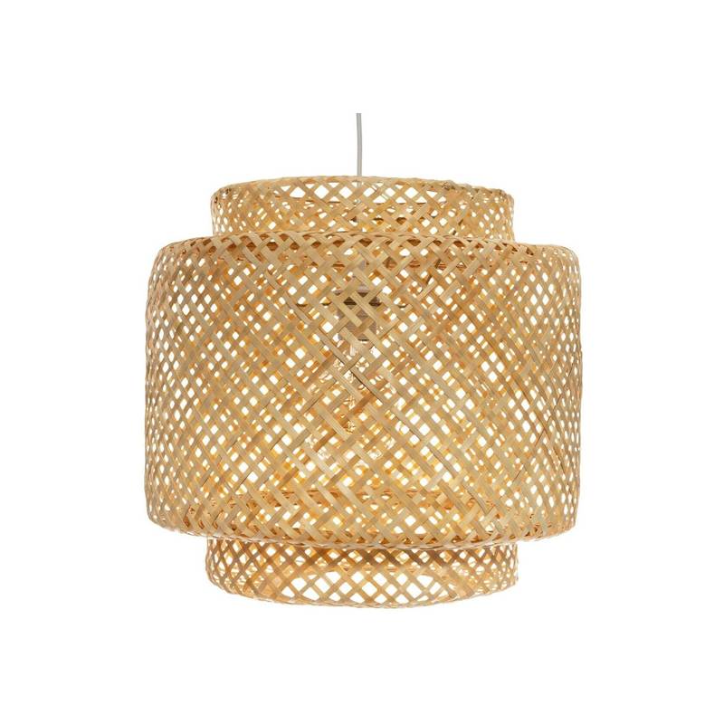lámpara colgante con temática natural en bambú d40cmd 40 x h 38 cm